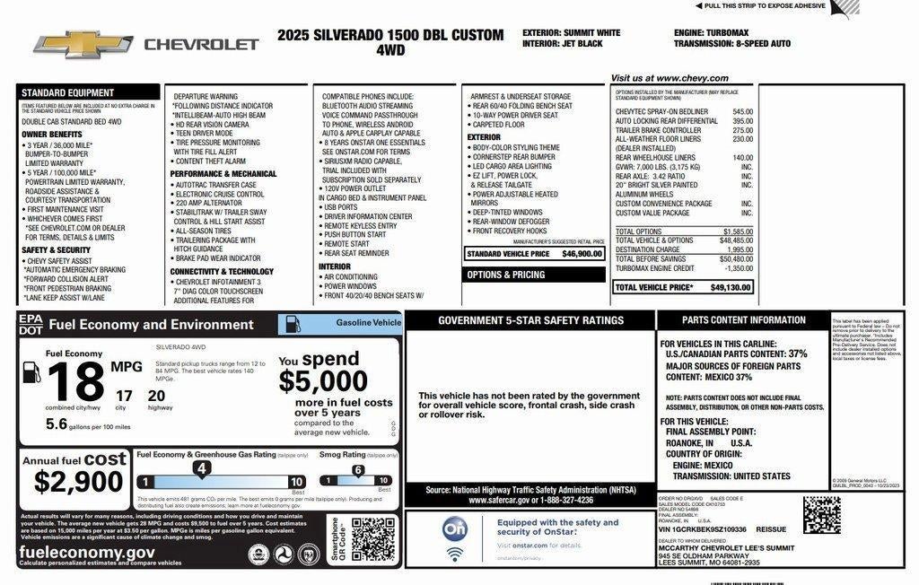 2025 Chevrolet Silverado 1500 Custom