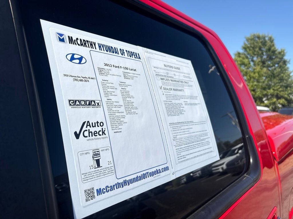 2012 Ford F-150 Lariat