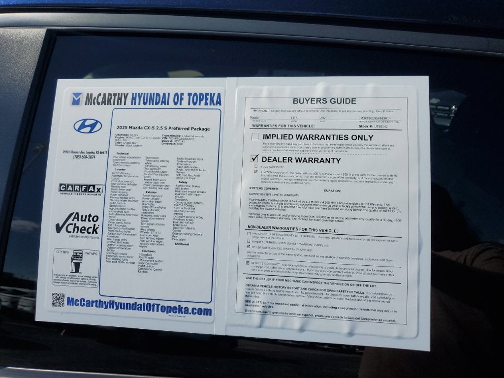 2025 Mazda Mazda CX-5 2.5 S Preferred Package
