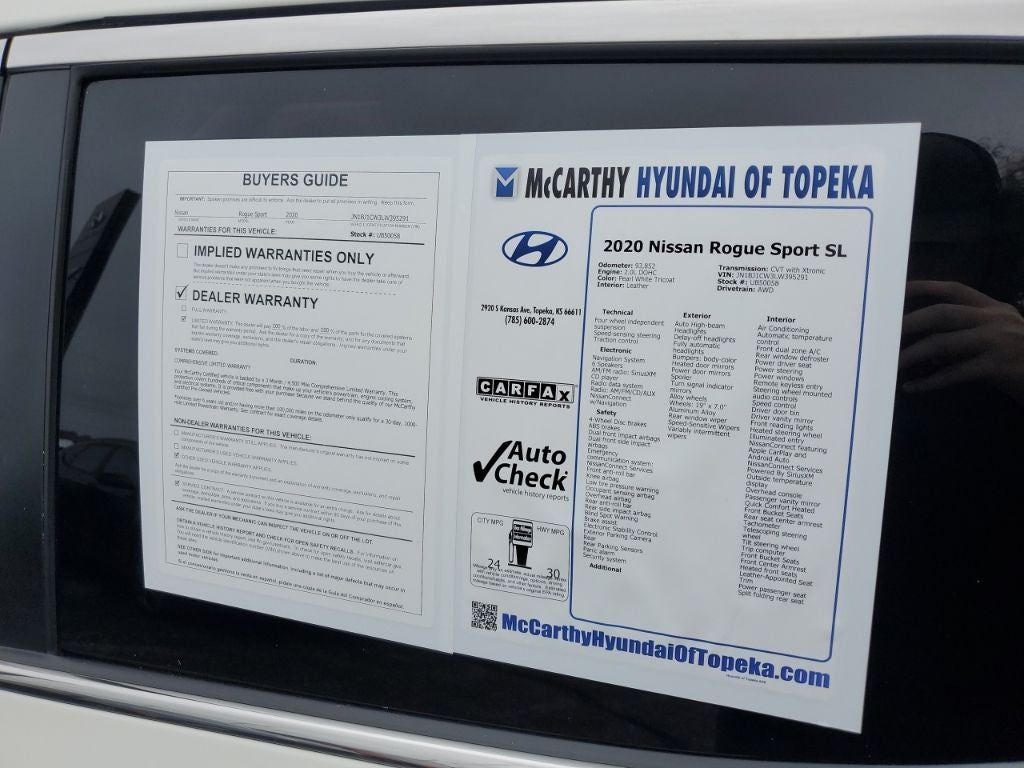 2020 Nissan Rogue Sport SL
