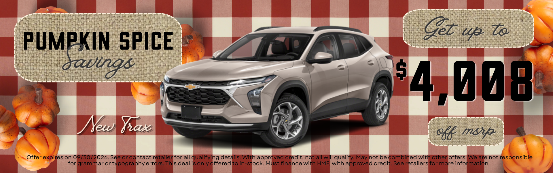 New Trax get upto $4,008 off MSRP